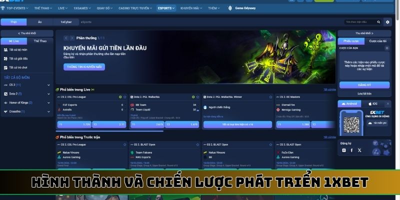 Hình thành và chiến lược phát triển 1XBET