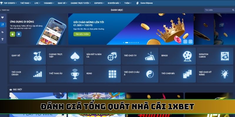 Đánh giá tổng quát nhà cái 1XBET