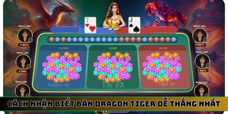 Cách nhận biết bàn Dragon Tiger dễ thắng cho tân binh
